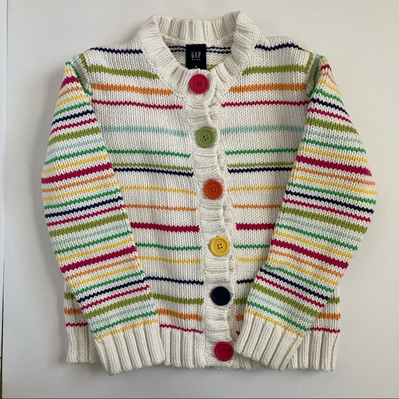 GAP Other - GAP Girl’s Rainbow Knit Cardigan Sweater